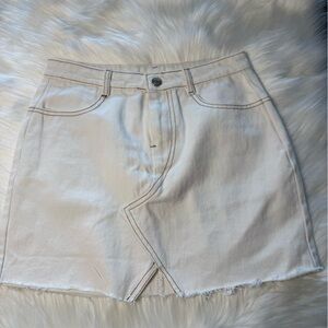 Women's White Denim Skirt